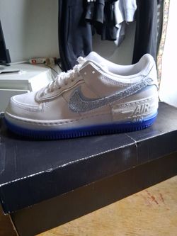 NIKE AIR FORCE 1 SHADOW WHITE / BLUE SIZE 9