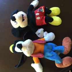 Rare, Mickey Mouse and Goofy 45 year anniversary stuffed animals in great shape. A must for the Disney collector! Will not be disappointed.
