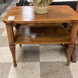 Side Table With Wrought Iron Sides