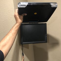 Car flip down TV