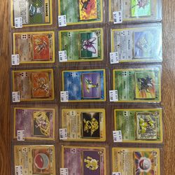 Vintage WOTC Pokemon Base Base 2 Jungle Fossil Rares 