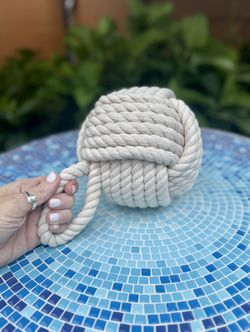Nautical Monkey Ball Rope Knot Doorstop