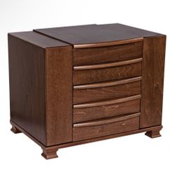 Mele & Co. Caprice Wooden Jewelry Box In Antique Walnut Finish