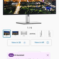 Dell Ultra sharp 34 Curved Thunderbolt Hub Monitor 