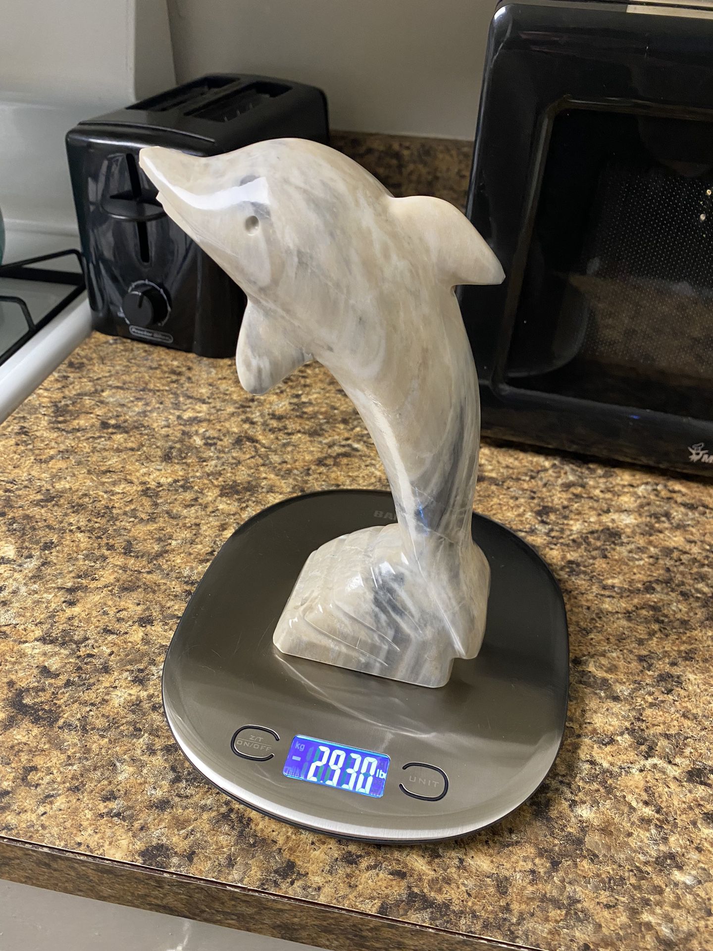 Marble Dolphin Statue 