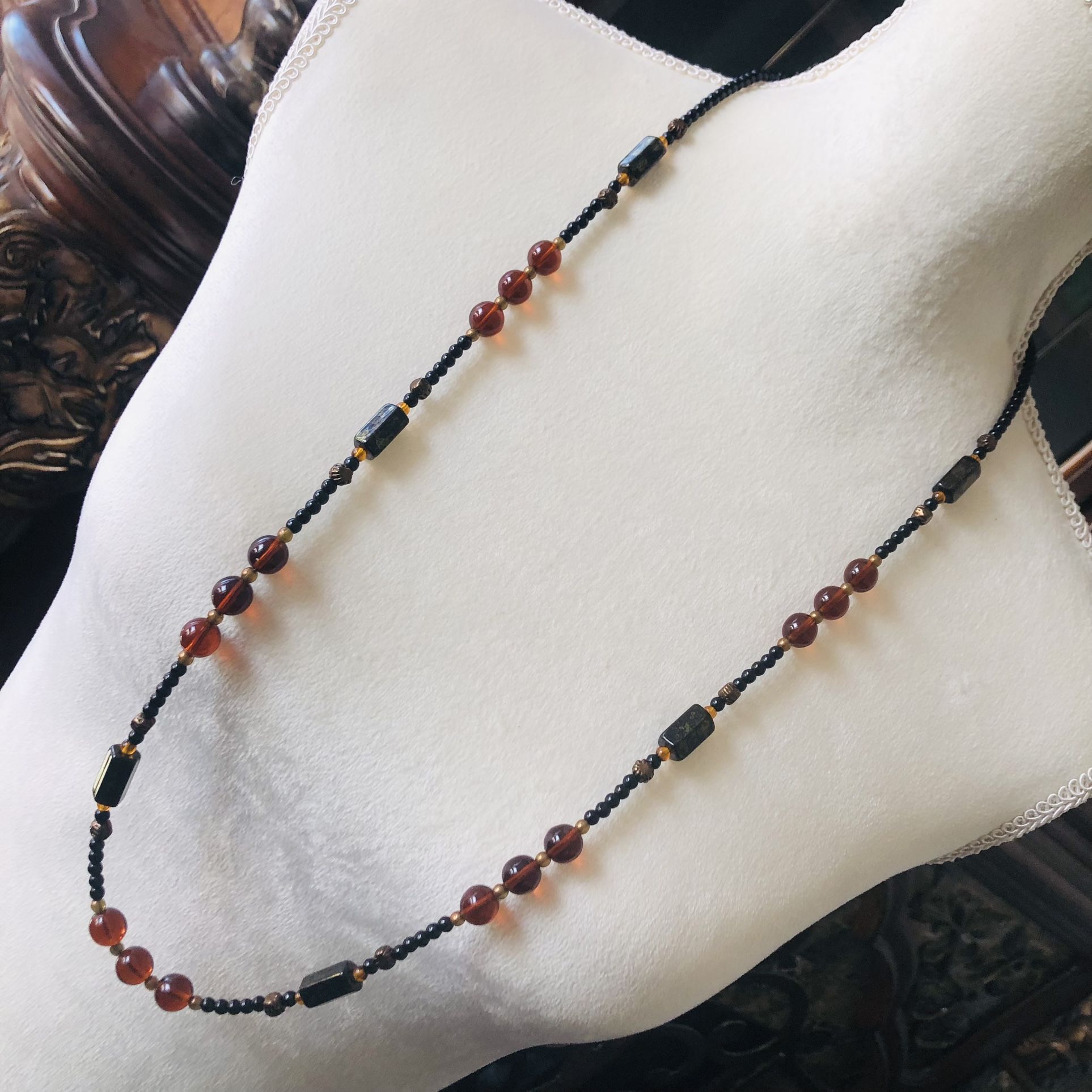 Vintage 70s natural stone long length necklace for Sale in Henderson, NV -  OfferUp