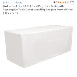 FOLDING TABLE + WHITE BOX COVER 48” X 30”