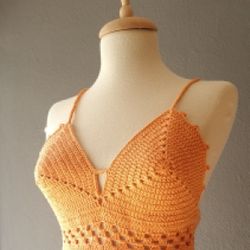 Crochet Burnt Orange Bralette