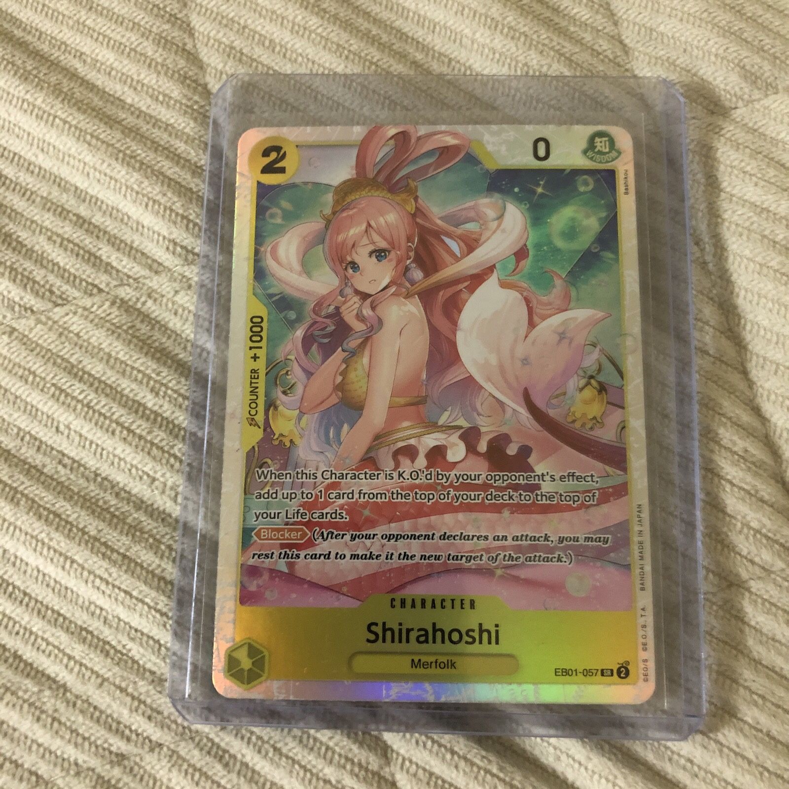 One Piece TCG Shirahoshi EB01-057 SR NM-M English Memorial Collection