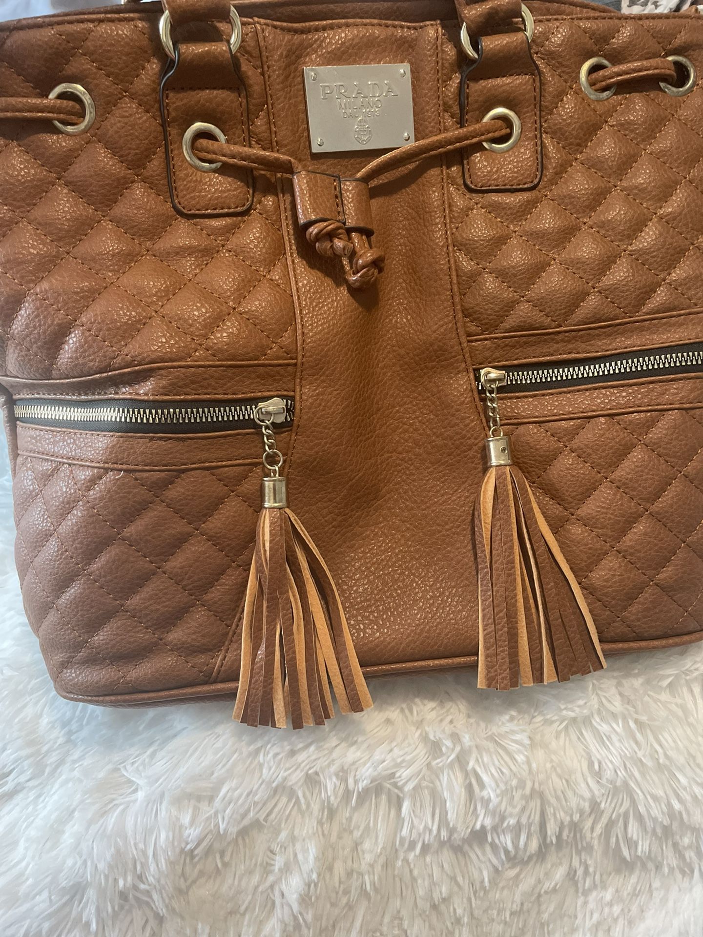 Tan With Tassel Luxury Bag