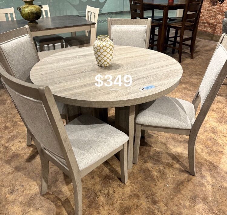 $349 No Tax 5-Pc Dining Set