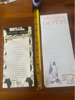 Cat themed magnetic notepads (2)