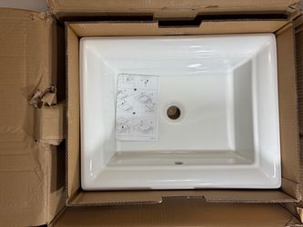 Kohler Artifacts 21” Rectangular Drop-In Bathroom Sink in White model K-21781-0