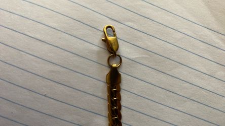 14k gold cuban Link bracelet