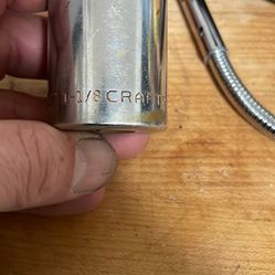 Vintage Craftsman Tools V Series =V= 1 1/8" 12Pt Chrome Socket 1/2" Drive Made USA