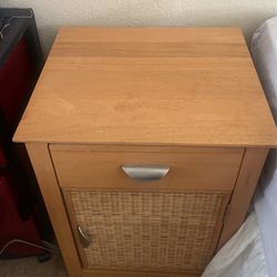 Solid Wood And Bamboo Night Stand
