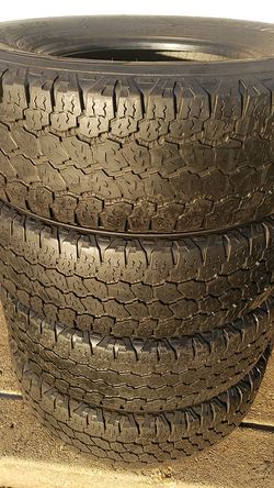 Four matching heavy-duty Goodyear tires for sale LT275/70/18