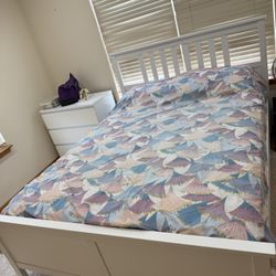 IKEA Queen Bed White 