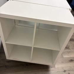 X2 White Shelves Bookcases  30”x30”x15.5”
