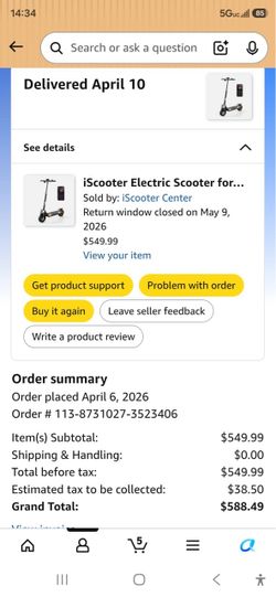 IScooter  Ix 4  electric scooter  $320