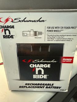 Schumacher charge n ride 12 volt battery with 40 am fuse