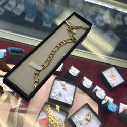 10k Figaro Bracelet 19.4