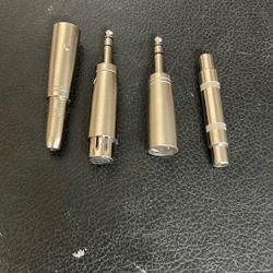 4 Pack 1/4 Inch TRS to XLR Adapter 6.35mm Male to XLR Male Connector Adapters