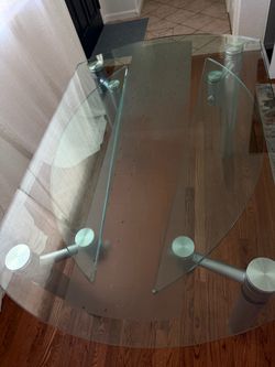 European Style Modern Extendable Glass dining table