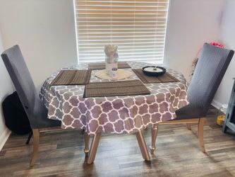 Solid Wood Silver Dining Table