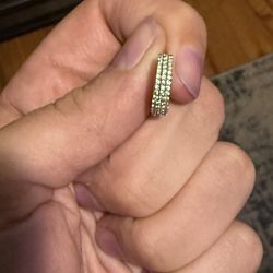 14k WG/diamond Hoop Earring