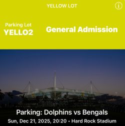 Phins vs Bengals Yellow Parking Pass!!!
