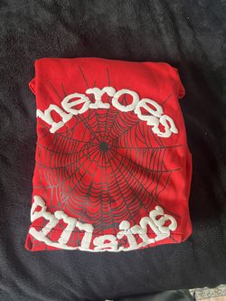 red heroes and villains sp5der hoodie