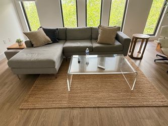 $200 Gray Fabric Sectional Sofa