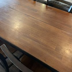Tall Dining Table With 6 Chairs And Extender 