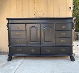 Gorgeous black & gold dresser or console