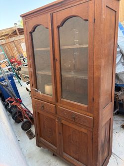 Wood china cabinet