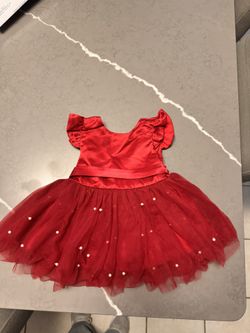 Party dress, Burgundy for baby, size 9-12, worn for a few hours