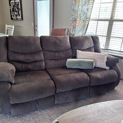 Manual Reclining Sofa And Loveseat 