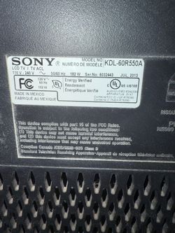 Sony 55” tv and wall mount bracket