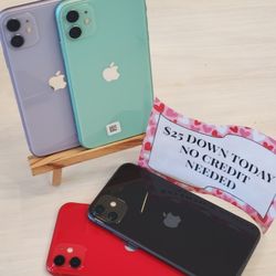 Apple IPhone 11 Unlocked For All Carrier - $1 Down Today, No Credit Needed