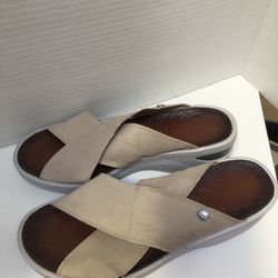 BZEES Desire Women’s Wedge Slip On Sandals 