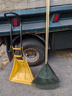Rakes and shovel