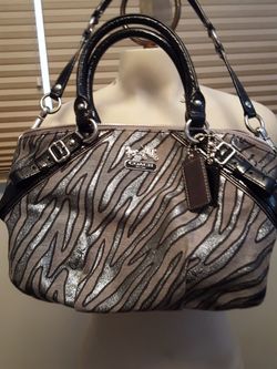Authentic COACH zebra print