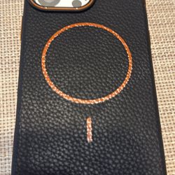 Stylish Faux Leather Case For iPhone 16 Pro Max MagSafe