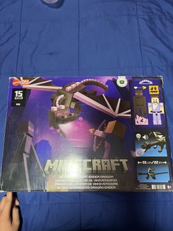 The Minecraft 15th Anniversary Ender Dragon action figure set