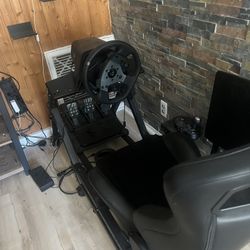 Steering Wheel And Gas Pedals 