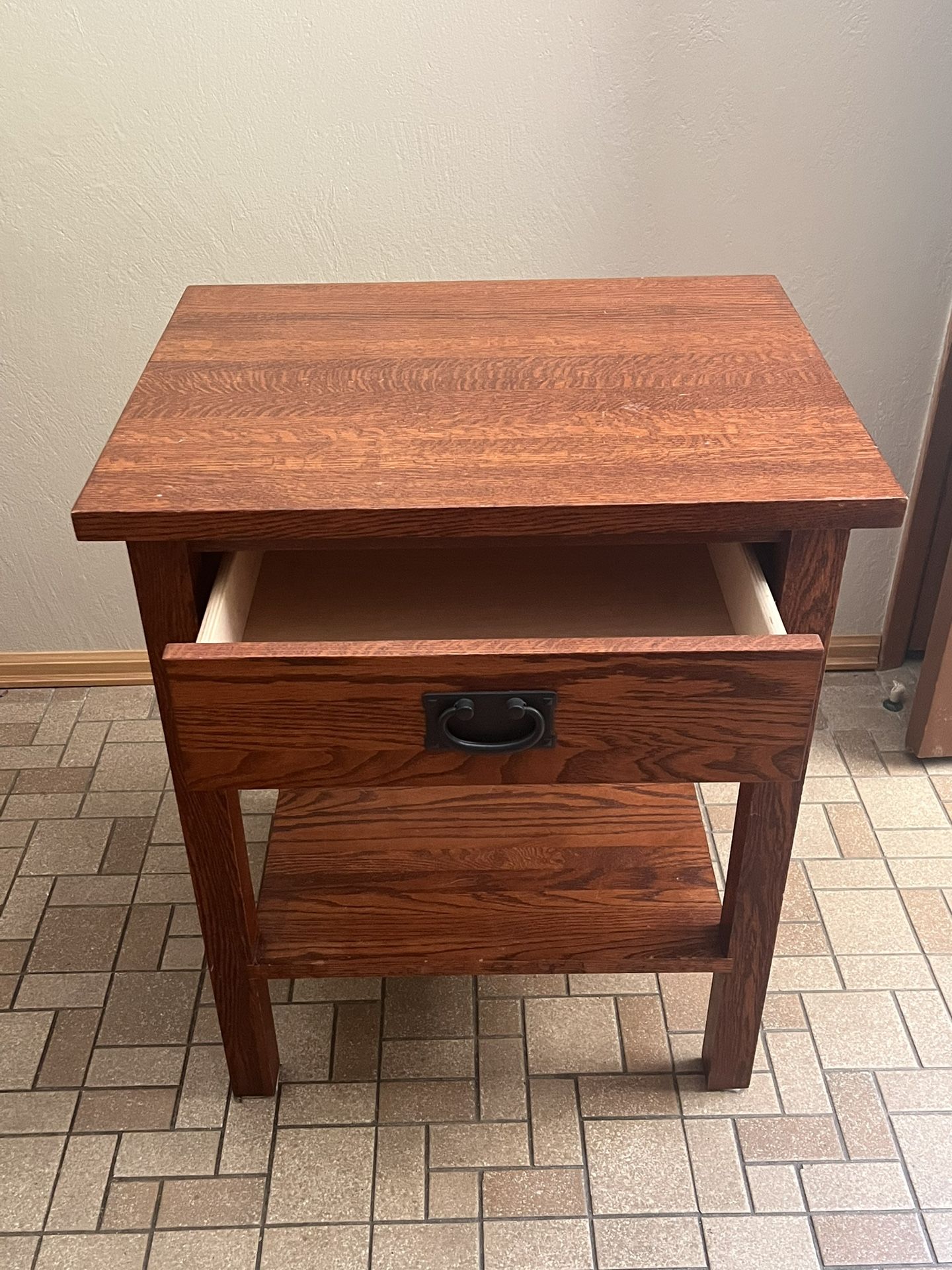 Free Solid Wood End Table