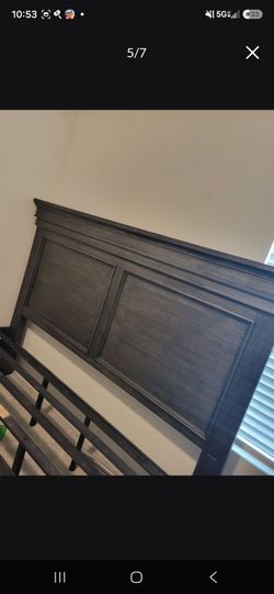 Lake Town Grey Bed Frame/Mattress 4 sale