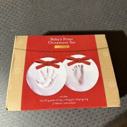 Baby’s Print First Christmas Ornament Set 