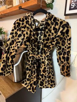 Cheetah print robe